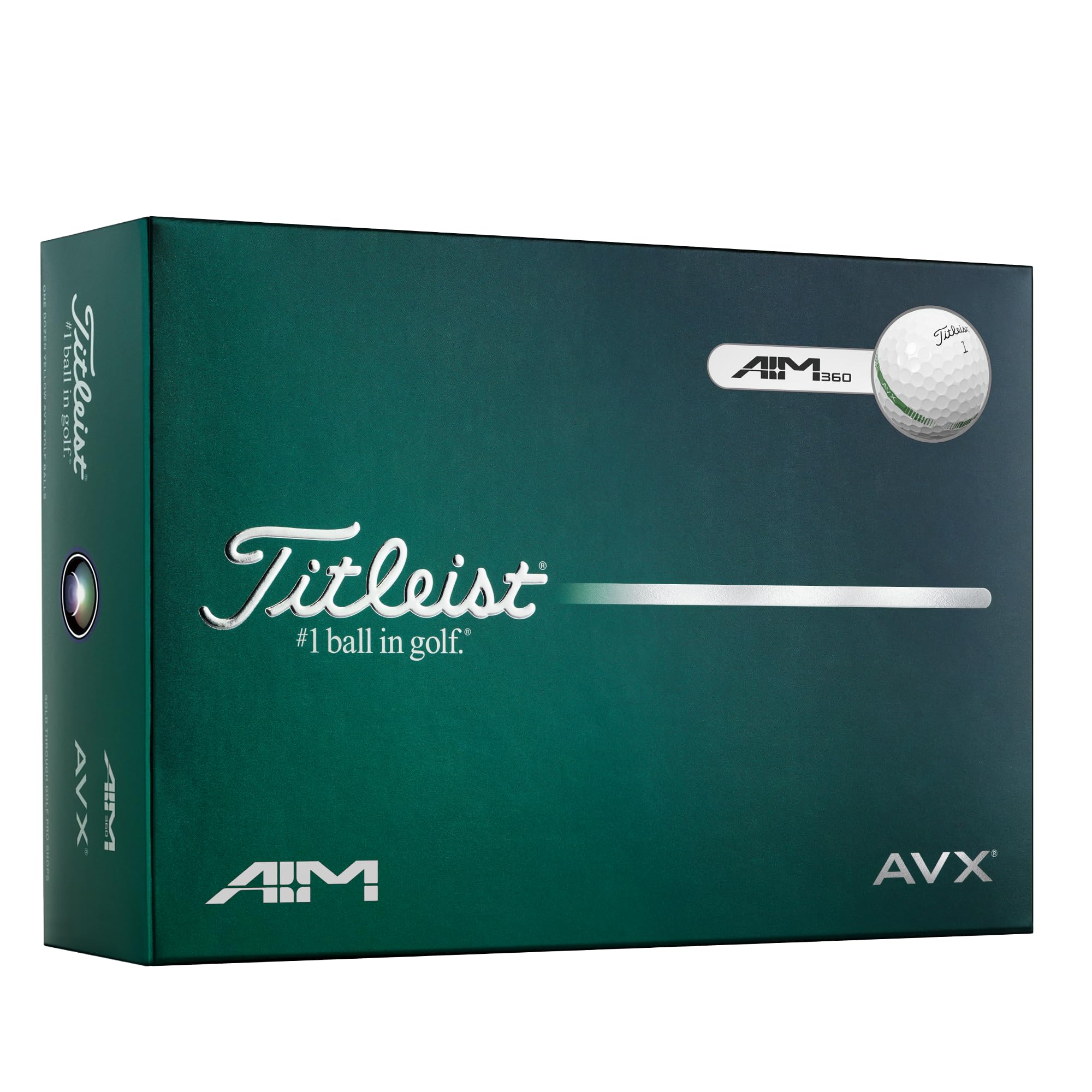 Titleist AVX 6ダース+3個（75個） Titleist AVX AIM Enhanced Alignment Golf Balls, White (One Dozen